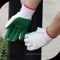 SRSAFETY Gant de coton revêtu de latex vert / gants en latex en caoutchouc vert